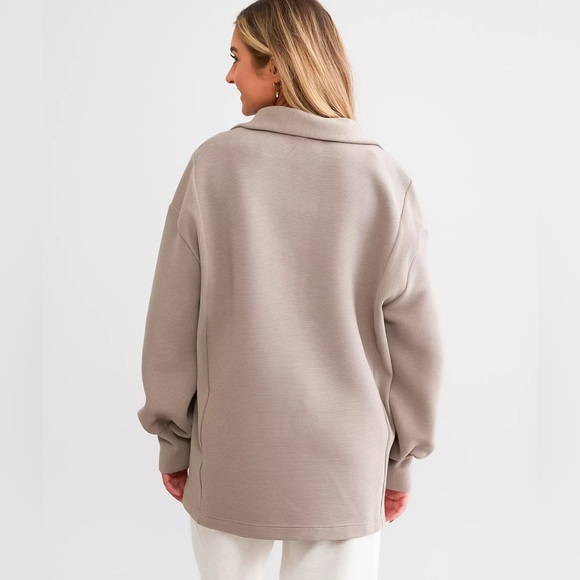 [Varley] Women's Taupe Quarter-Zip Pullover - Picture 3 of 4